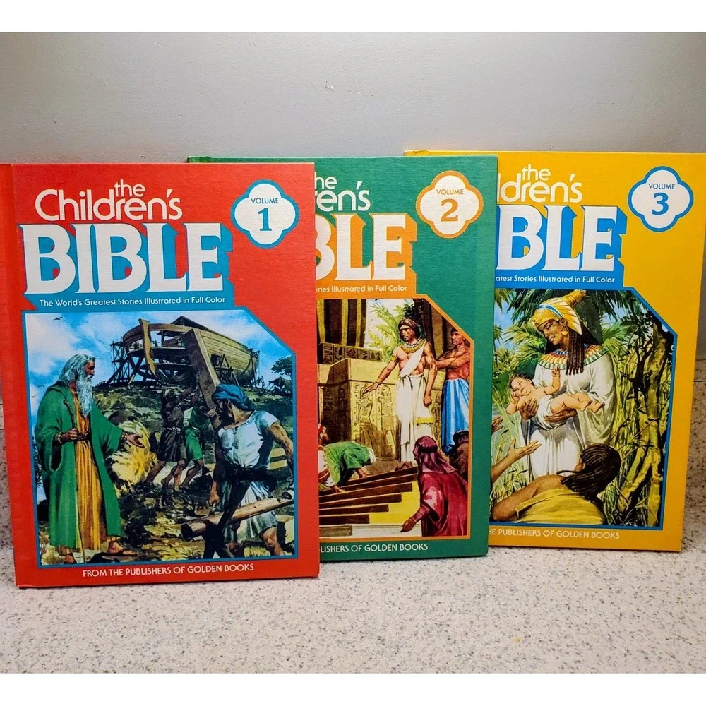 VTG Children's Bible Stories Hardcover Complete 1-12 Golden Press Books 1981